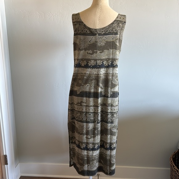 Vintage Molly Malloy Maxi dress Womens 8 safari scoop neck sleeveless vacation - Picture 2 of 8